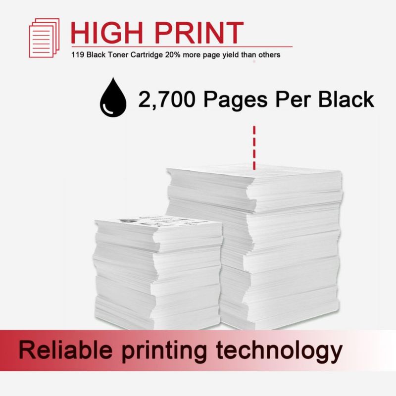 Cartucho de tóner negro PIONOUS 119 de alto rendimiento 2700 páginas