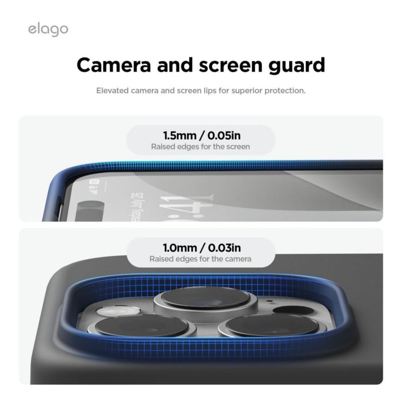 Funda de silicona líquida negra elago para iPhone 16 Pro Max