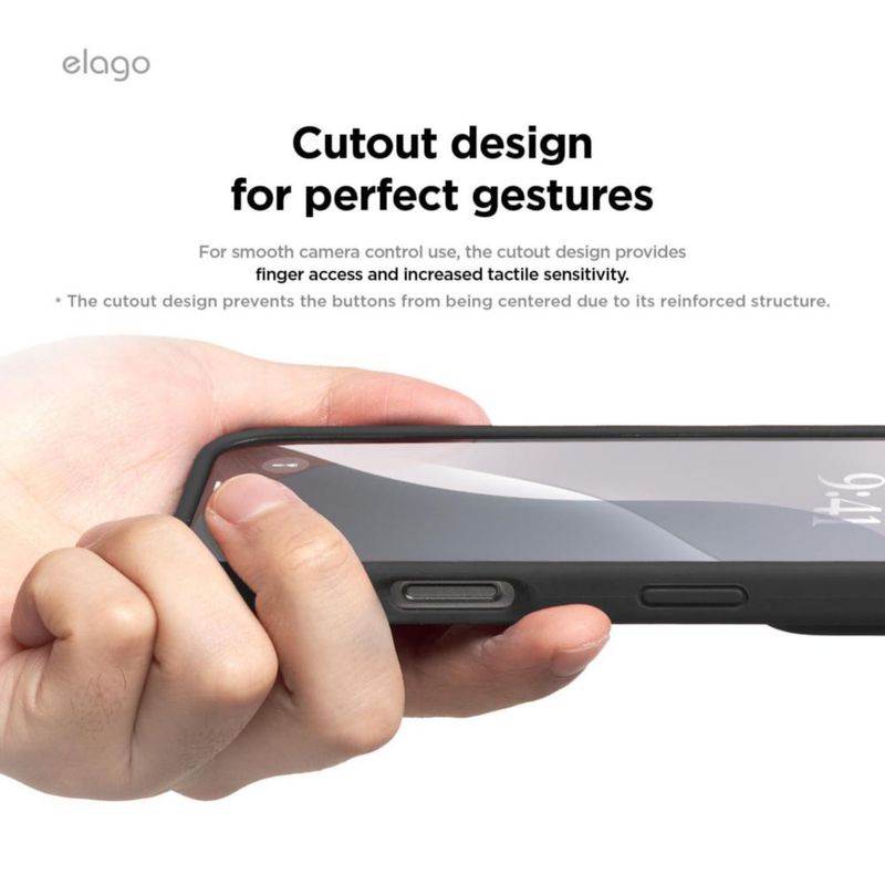Funda de silicona líquida negra elago para iPhone 16 Pro Max
