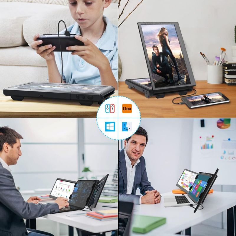 Monitor Fagomfer de 133" Extensor para Portátil 1080p IPS