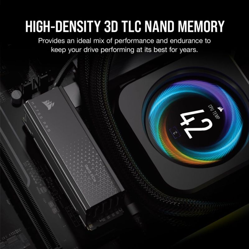 Unidad de almacenamiento Corsair MP700 PRO 4TB PCIe Gen5 SSD