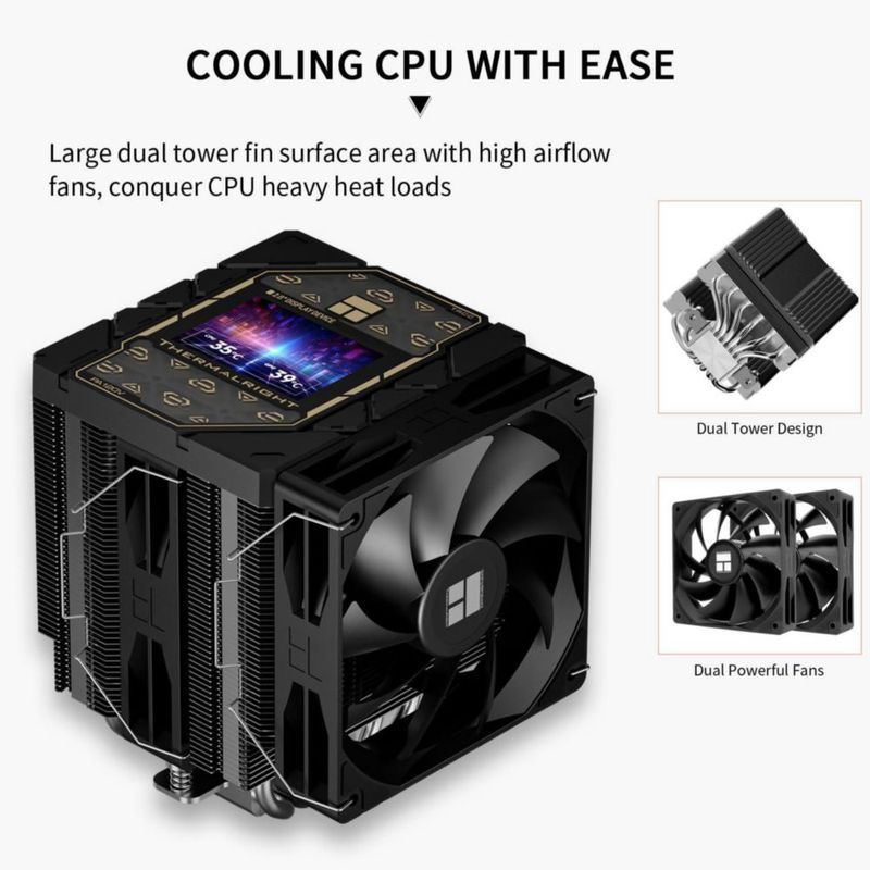 Enfriador de CPU Thermalright 120 Vision Black 1850 RPM