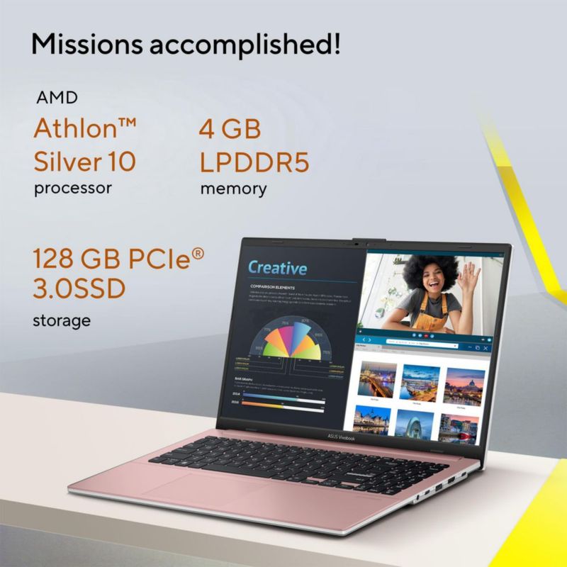 Portátil ASUS Vivobook Go 15 15.6" AMD Silver 4 GB 128 GB SSD