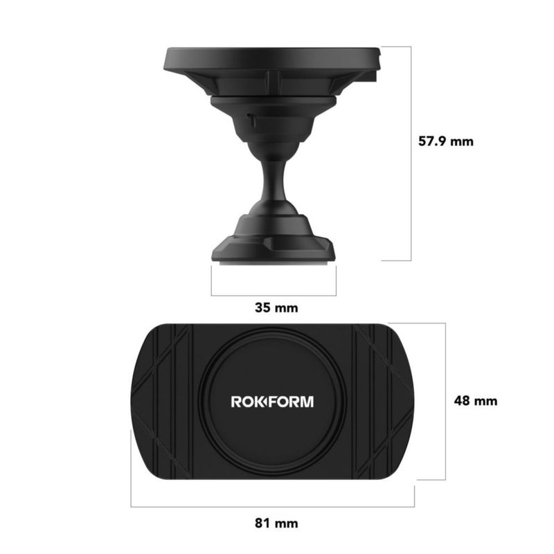 Cargador magnético inalámbrico para coche Rokform con soporte giratorio