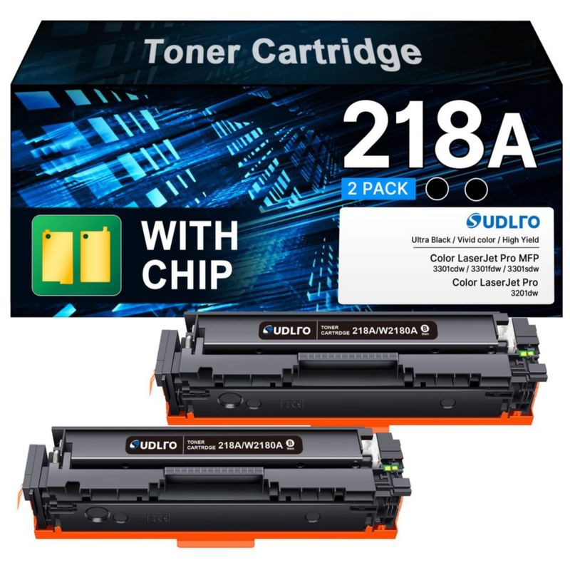 Cartucho de tóner SUDLTO 218A negro paquete de 2 con chip