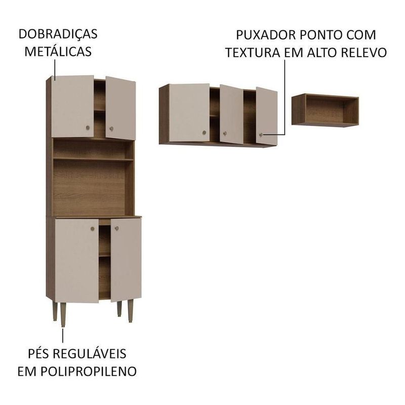 Cocina integral completa modular madesa gourmet 235cm mc