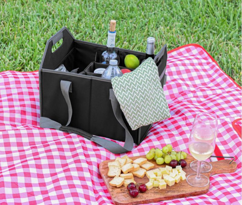 Portabotellas de Vino TheBarsentials 12 Botellas Plegable Azul Marino