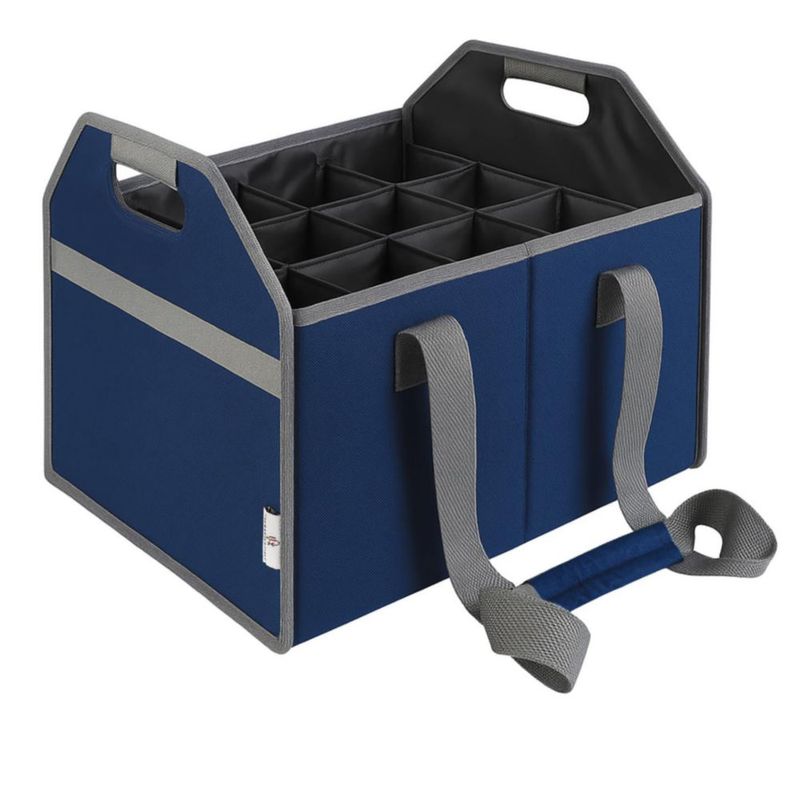 Portabotellas de Vino TheBarsentials 12 Botellas Plegable Azul Marino
