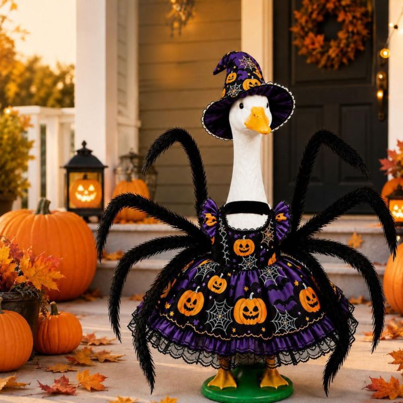 Escultura STONESTAR Ganso 58 cm con Disfraz de Halloween