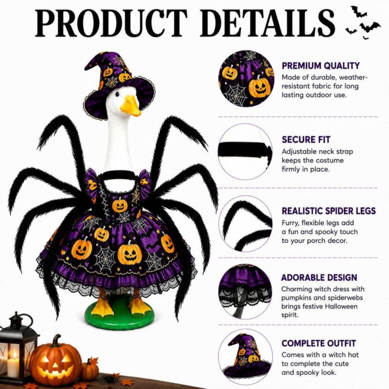 Escultura STONESTAR Ganso 58 cm con Disfraz de Halloween