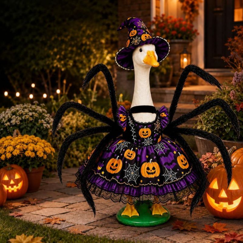 Escultura STONESTAR Ganso 58 cm con Disfraz de Halloween