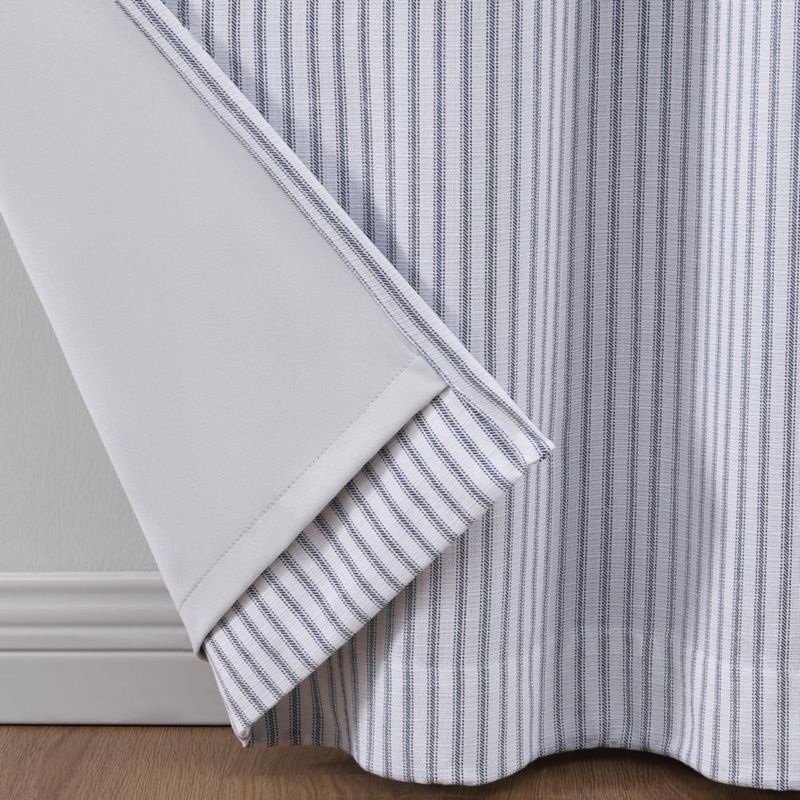 Cortinas Martha Stewart 213 cm Blanco/Azul - Juego de 2 paneles