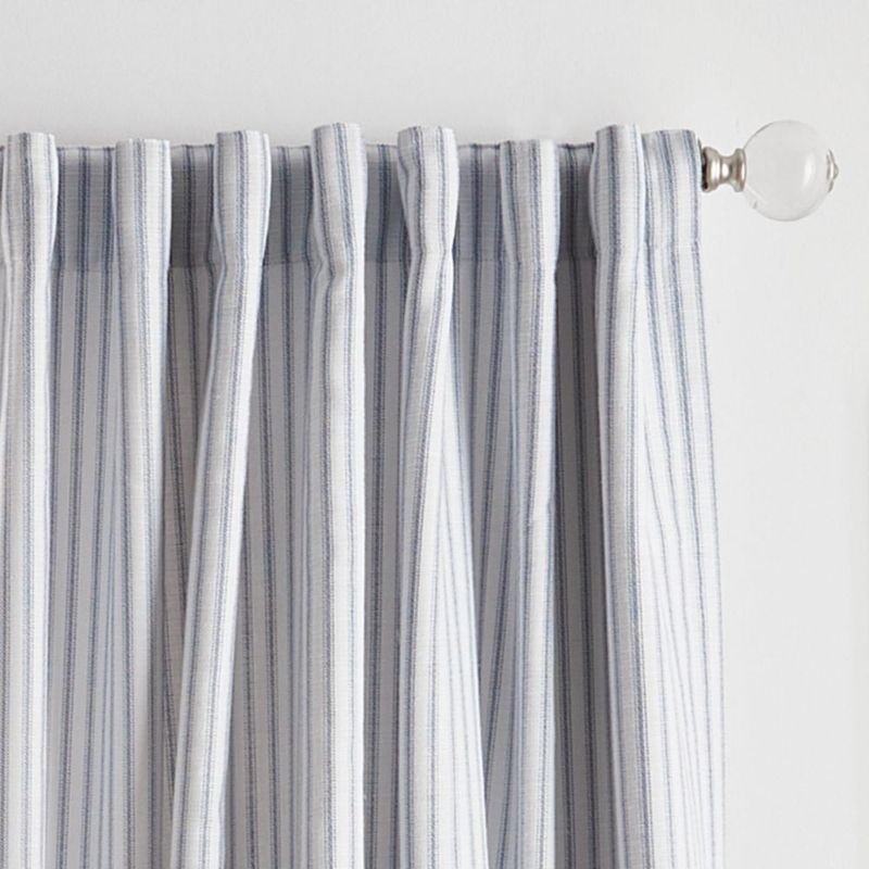 Cortinas Martha Stewart 213 cm Blanco/Azul - Juego de 2 paneles