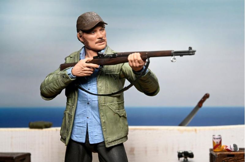 Figura de acción NECA Sam Quint 18 cm Jaws 50.º aniversario