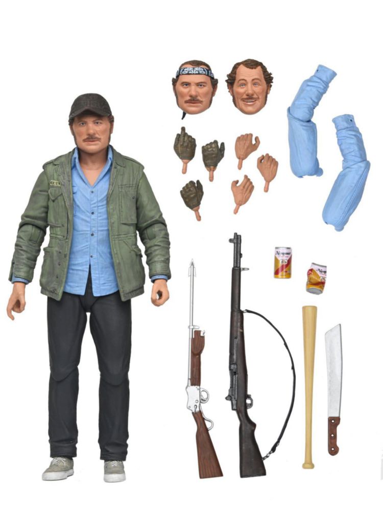 Figura de acción NECA Sam Quint 18 cm Jaws 50.º aniversario