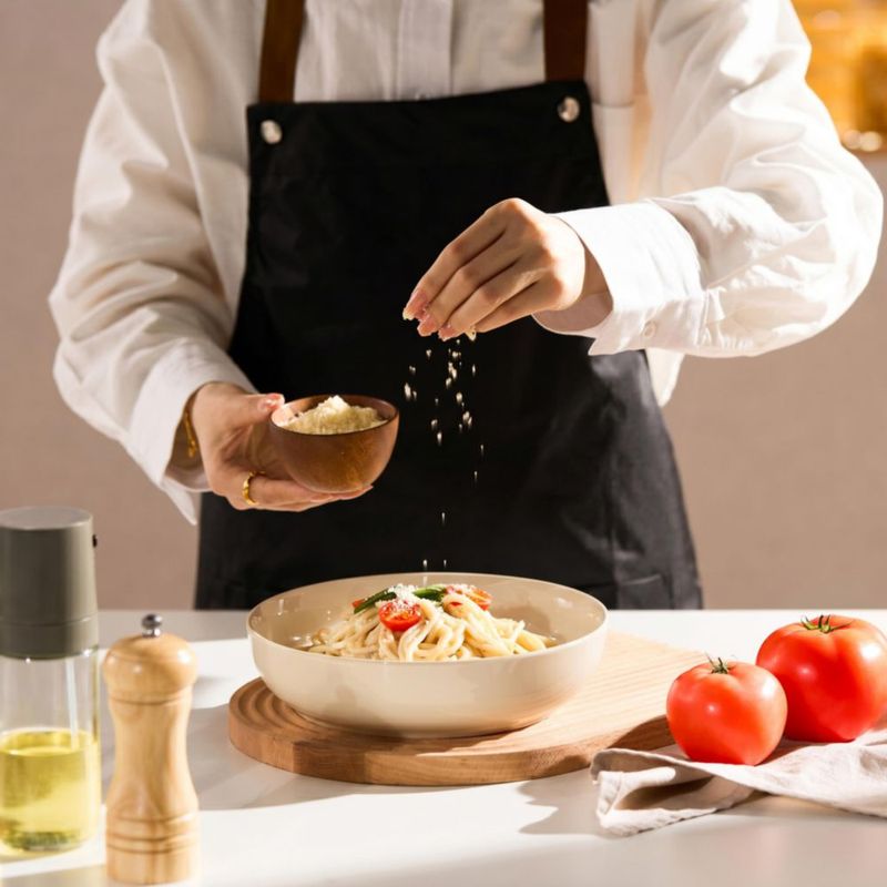 Juego de 4 tazones para pasta KooK de 1200 ml color marfil
