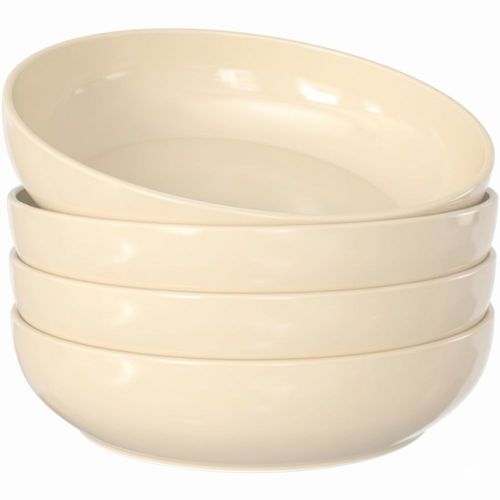 Juego de 4 tazones para pasta KooK de 1200 ml color marfil