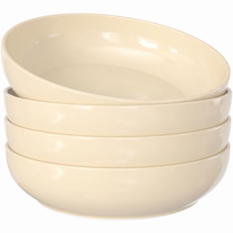 Juego de 4 tazones para pasta KooK de 1200 ml color marfil