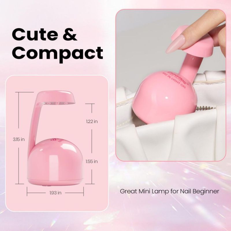 Lámpara UV mini con sensor y flash de curado para gel de uñas – beetles