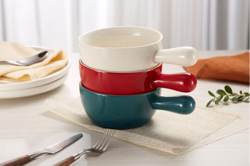 Cazuelas KooK 700 ml Degradado Verde Azulado - Pack de 4