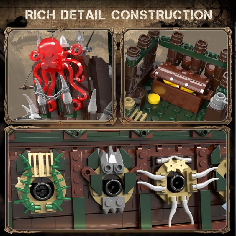 Set de Construcción Mould King 13218 Barco Pirata 6.849 piezas