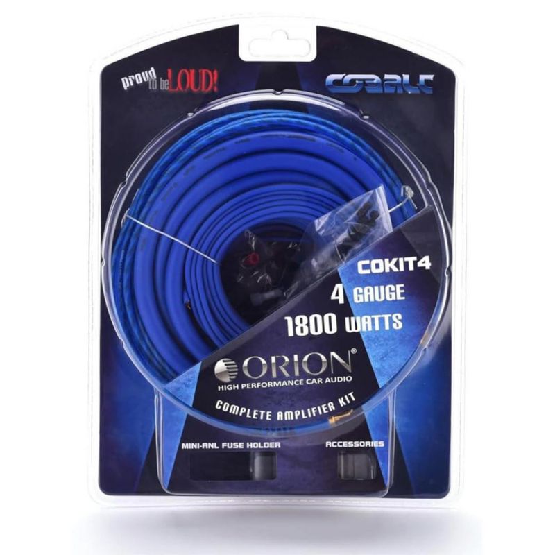 Amplificador ORION CEA1200.1D + Kit de Cableado COKIT4 4800W Máx