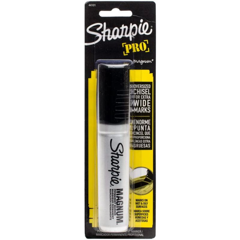 Marcador Permanente Sharpie Pro Magnum Negro de Punta de Cincel (Pack de 9)