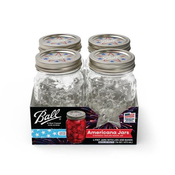 Tarros Mason Ball 473 ml (Pack de 12) de boca regular vidrio