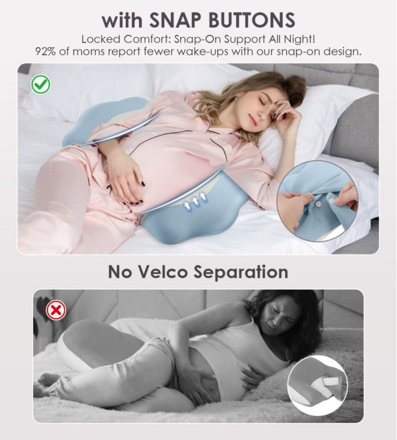 Almohada DONAMA para Embarazo de 76 cm Espuma de Memoria y Enfriamiento