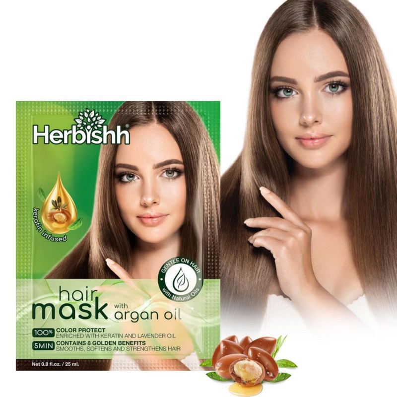 Mascarilla Capilar Herbishh 25 ml Aceite de Argán y Keratina
