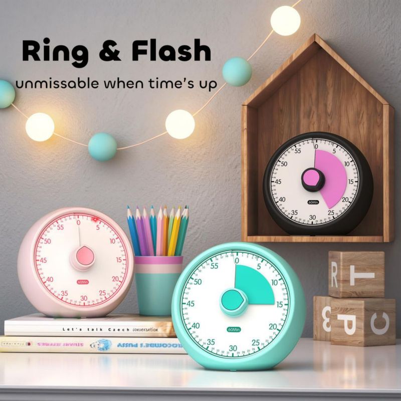 Temporizador Conchstar 60 min Visual Verde para TDAH y Autismo