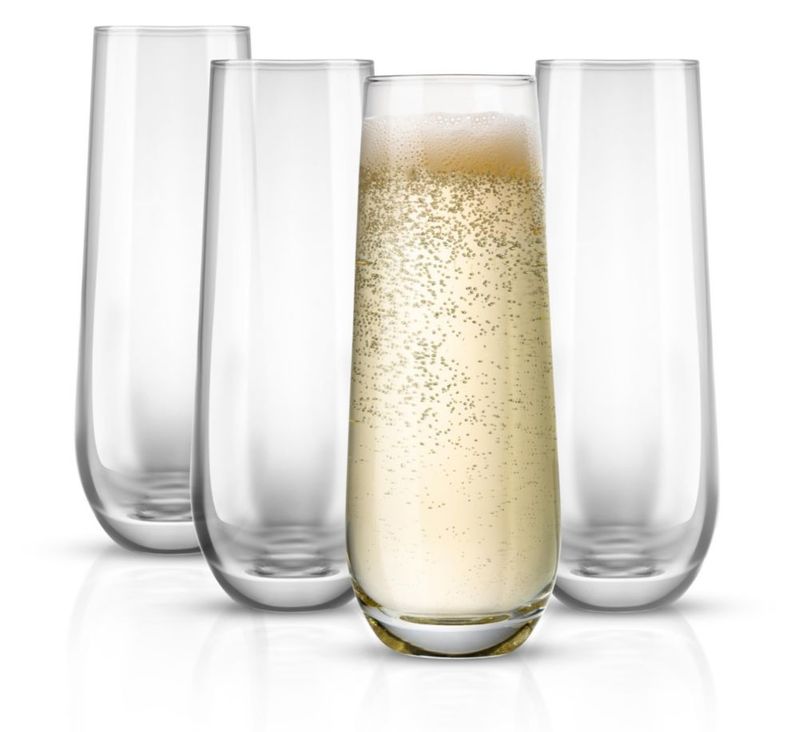 Copas de champán KooK juego de 4 transparentes 300 ml