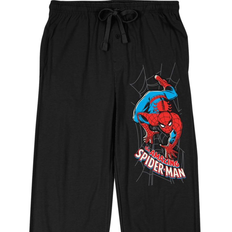 PANTALONES Bioworld Spider-Man Talla Media Negro Algodón/Poliéster