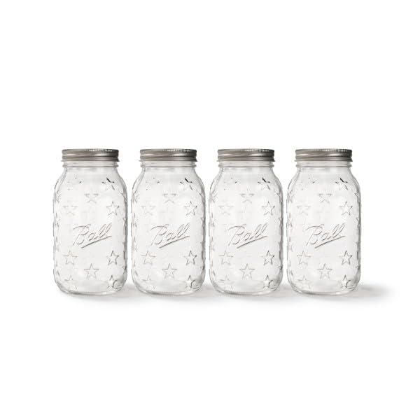 Tarros de vidrio Ball Americana de boca regular 950 ml (paquete de 8)