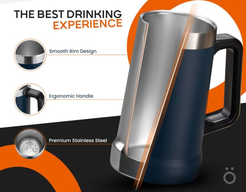 Vaso Térmico KooK 680 ml Gris Tormenta