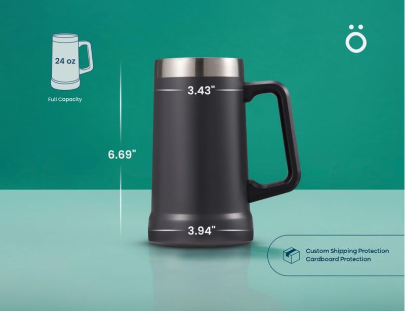 Vaso Térmico KooK 680 ml Gris Tormenta
