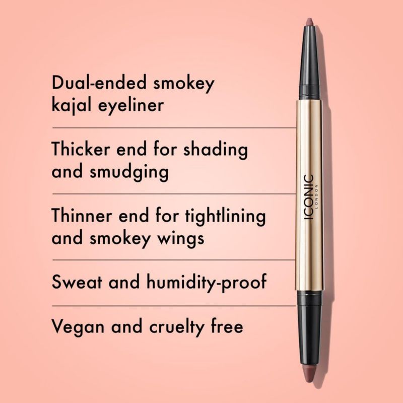 Delineador de ojos ICONIC LONDON Smokey Eye Duo cremoso resistente al agua