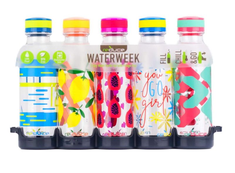 Botella de Agua REDUCE 580 ml Pack de 5 (Libre de BPA)