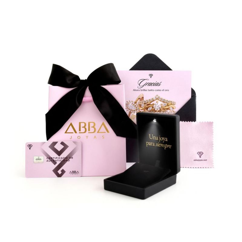 Cadena con Medalla cristo cruz corazón 10K Oro Abba Joyas
