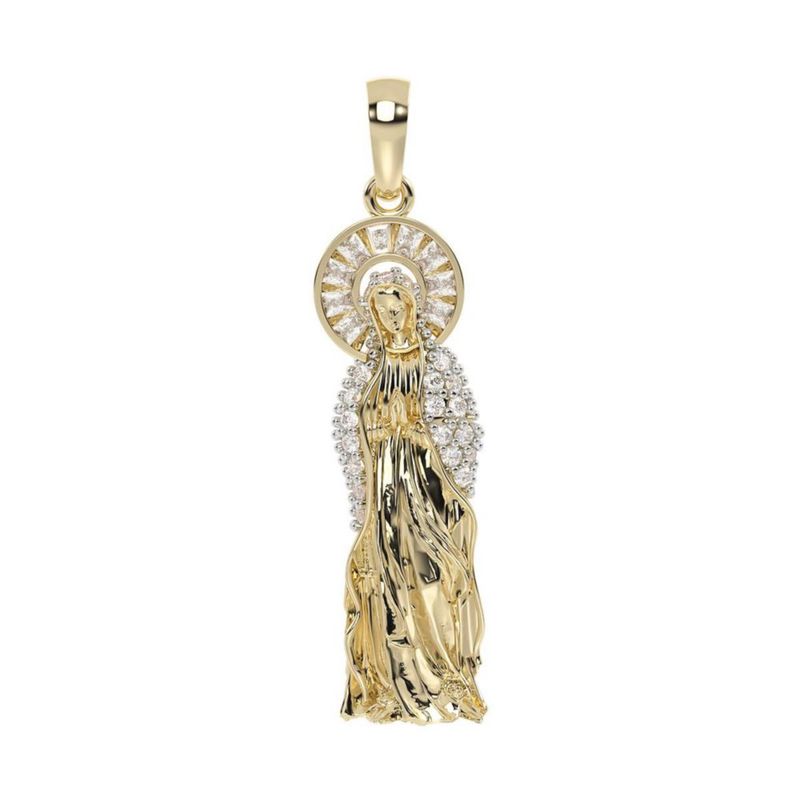 Dije virgen de Guadalupe extra chico 10K oro Abba Joyas