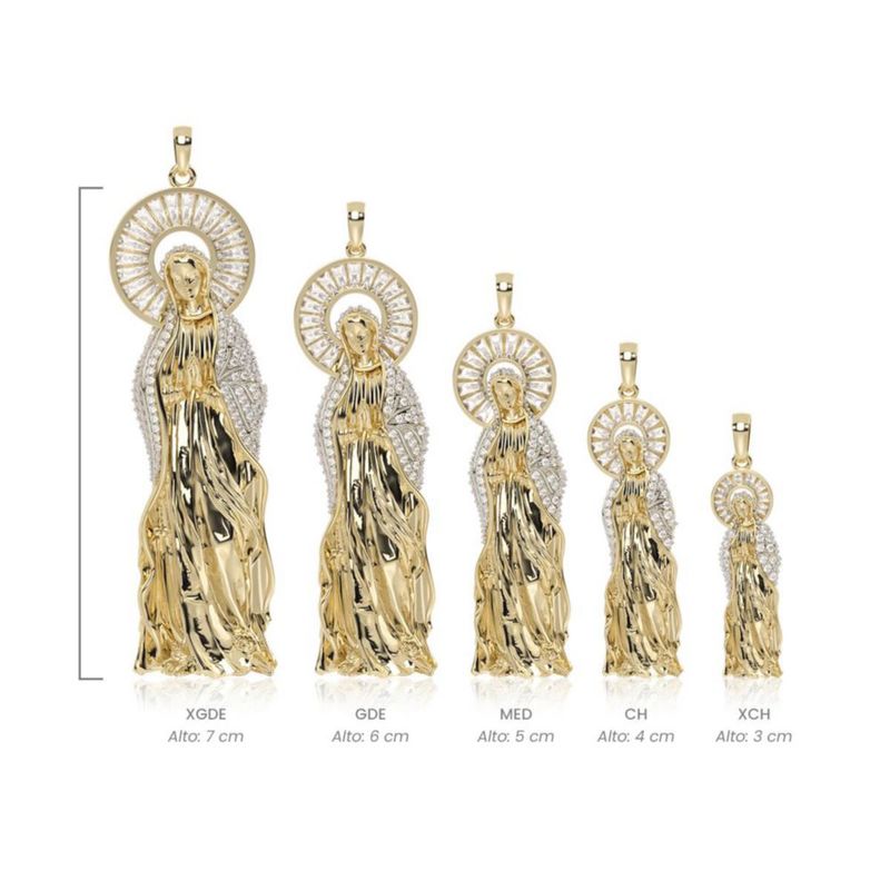 Dije virgen de Guadalupe extra chico 10K oro Abba Joyas