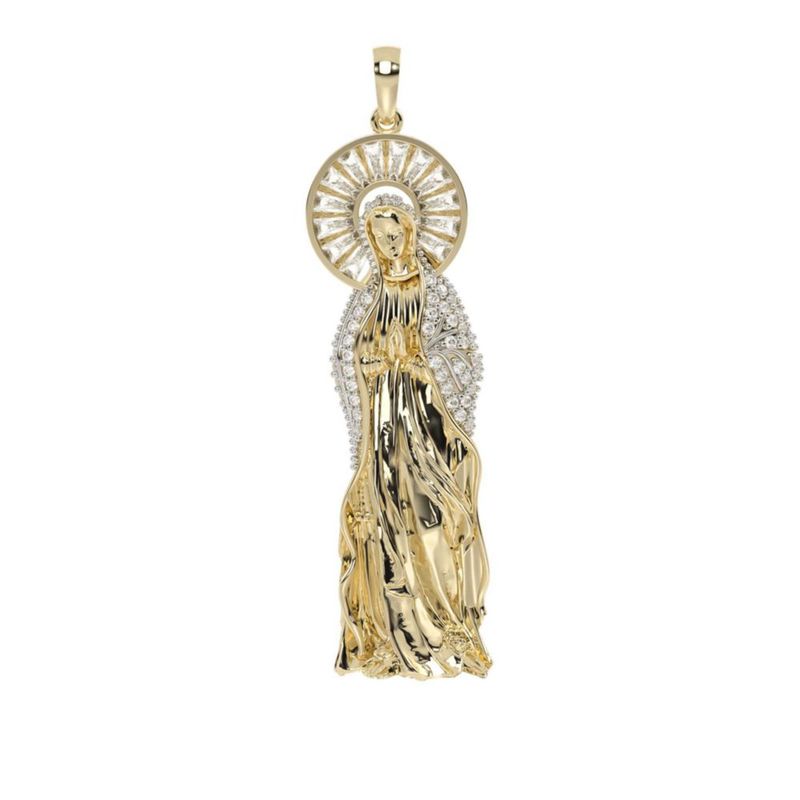 Dije virgen de Guadalupe extra chico 10K oro Abba Joyas