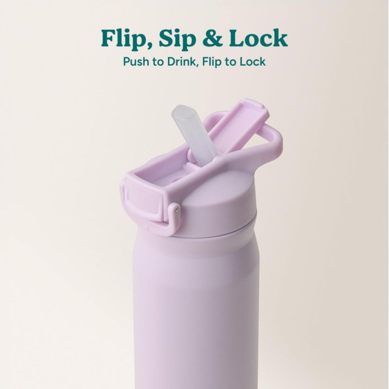 Botella REDUCE 680 ml Aislada con Tapa Flip‑Top Lila