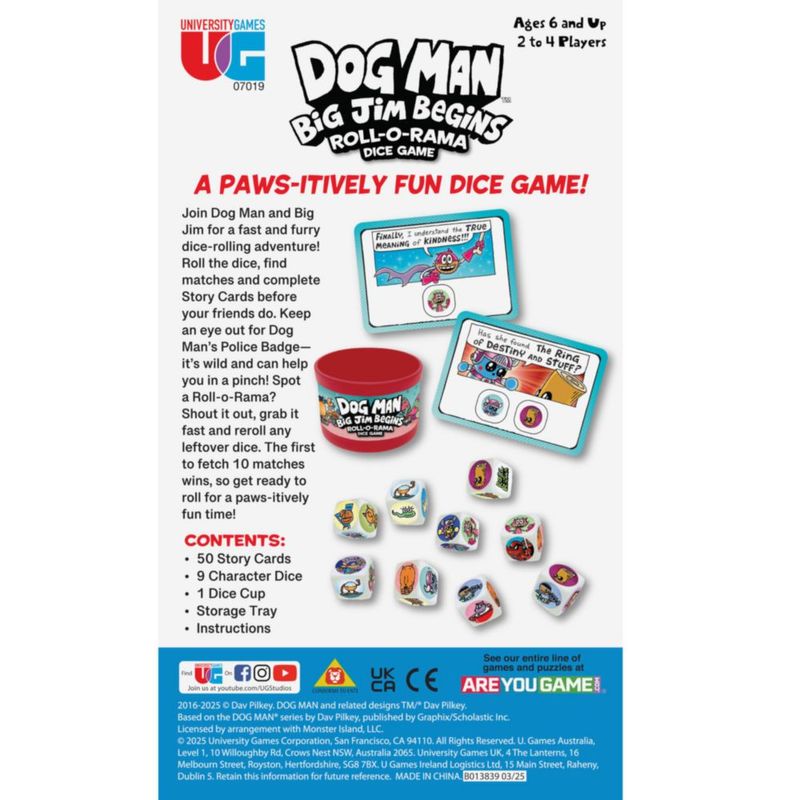 JUEGO DE MESA University Games Dog Man Roll-O-Rama 6+