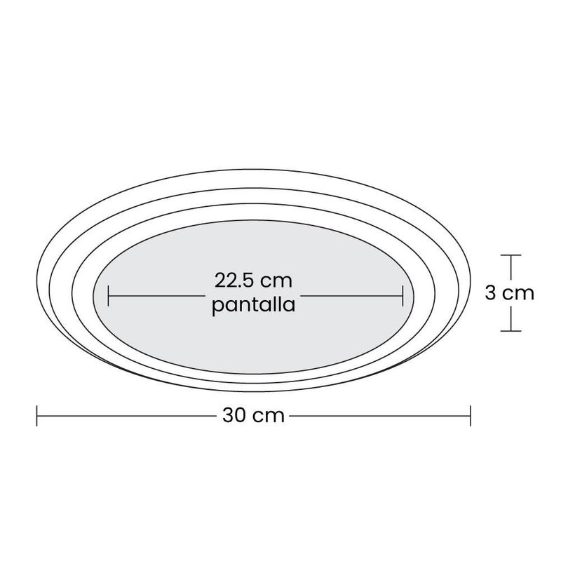 Lampara de techo tipo plafón Baraka color blanco Mil luces