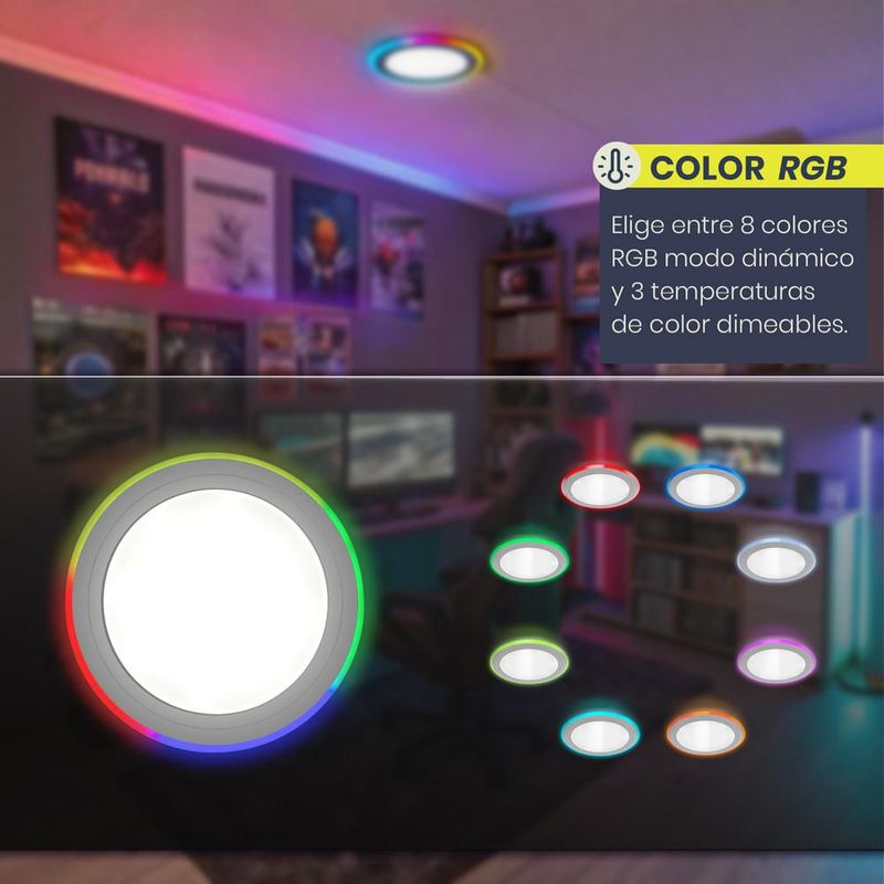 Lampara de techo tipo plafón Baraka color blanco Mil luces