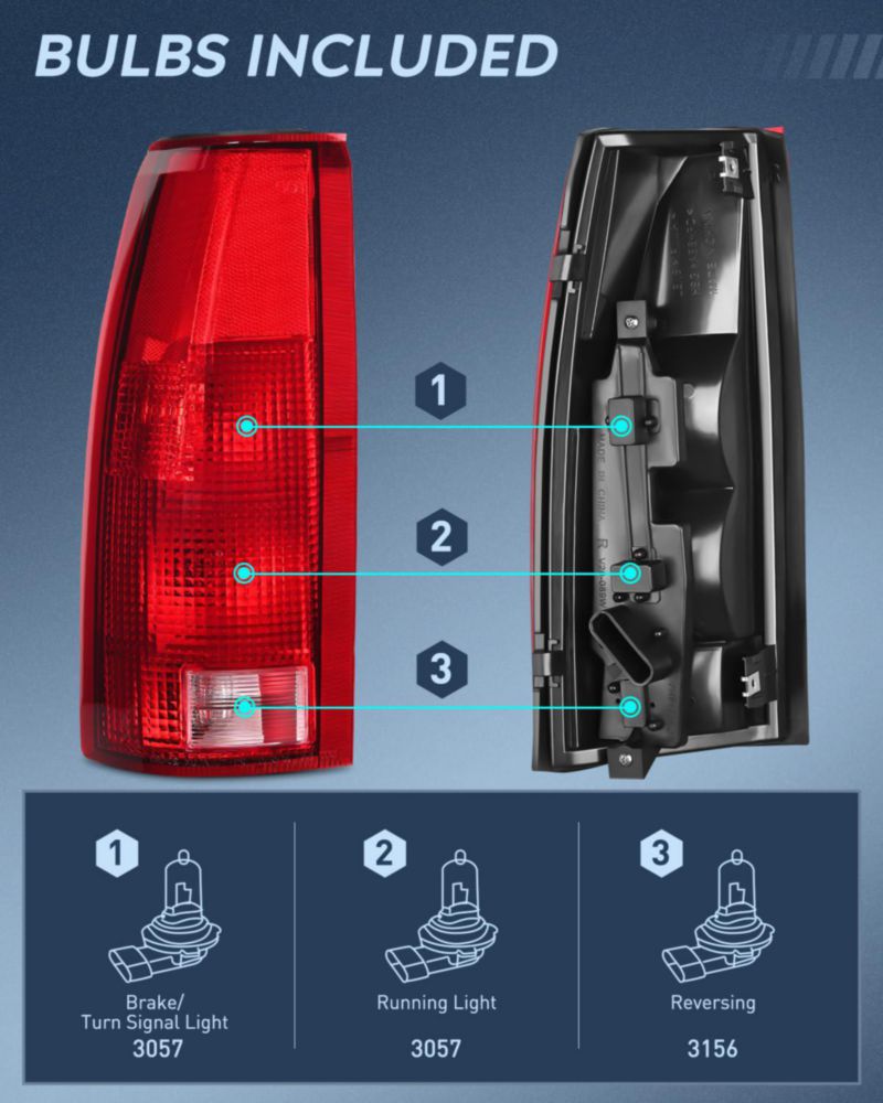 Conjunto de luces traseras Nilight para Chevy/GMC 1988‑1999 (par)