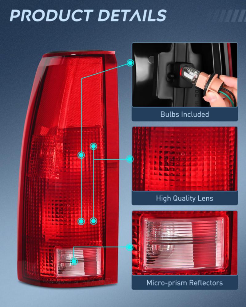 Conjunto de luces traseras Nilight para Chevy/GMC 1988‑1999 (par)