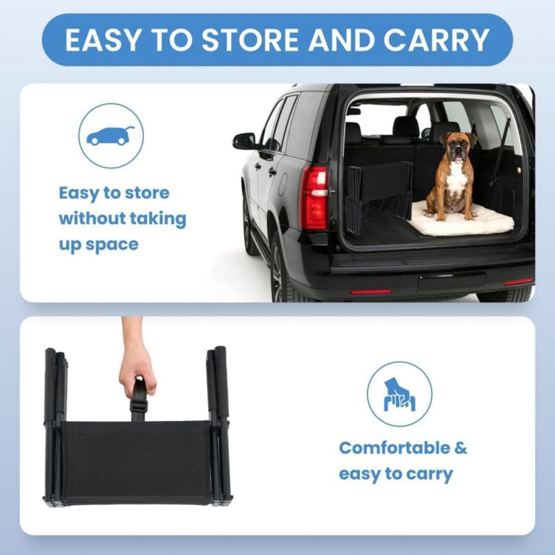 Escalera plegable para perros genérica de 4 peldaños capacidad 136 kg