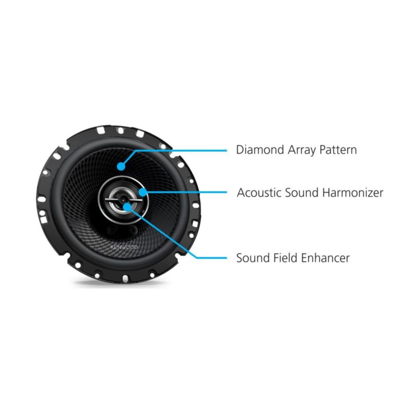 Parlantes de coche Kenwood 17 cm 330 W 2 vías con tweeter